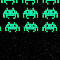 Playing Space Invaders. 