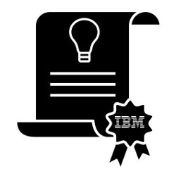 intellectual property icon and IBM logo