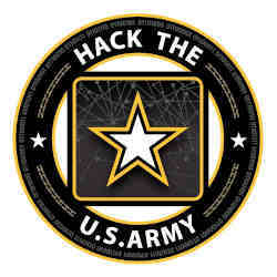 Seal of the U.S. Army Hack the Army bug bounty program. 