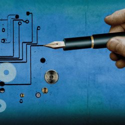 fountain pen inks technical drawing, illustration