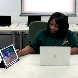 Norfolk State University associate professor Felicia Doswell