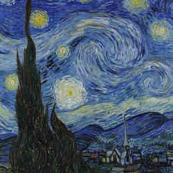 Aspect of The Starry Night by Vincent Van Gogh.