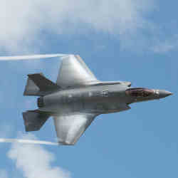 The F-35 fighter jet.