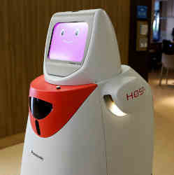 A robot in use at the Changi General Hospital.