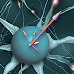 light pulses inside an optical computer, illustration