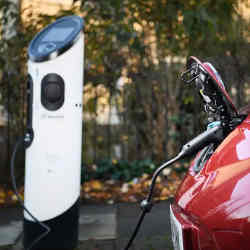 Charging an electric vehicle. 