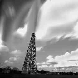 An oil well blowout.