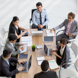 digital skills workers at conference table