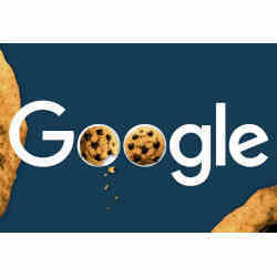 A Google logo with actual cookies. 