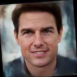 An image of Tom Cruise used to create a deepfake video of the movie start.