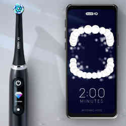  The Oral-B iO and application assesses a user's toothbrushing behavior and makes recommendations.