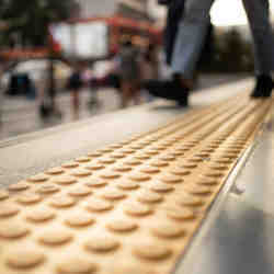 An example of tactile paving.