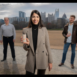 Georgia Tech's Manos Tentzeris, Aline Eid, and Jimmy Hester