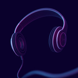 headphones, illustration