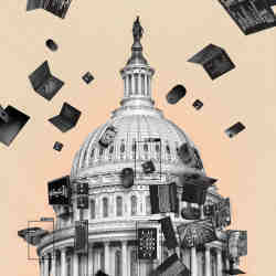 Digital devices raining down on the U.S. Capitol.