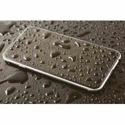 Water drops on a smartphone. 
