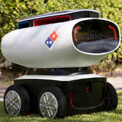 Domino's pizza delivery robot.