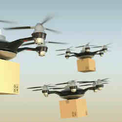 Delivery drones. 