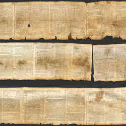 A portion of the Great Isaiah Scroll, unrolled.
