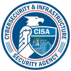 Logo of the U.S. Cybersecurity & Infrastructure Security Agency.