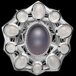 The Enchantress Brooch from Volund Jewelry; its design was assisted by artificial intelligence.