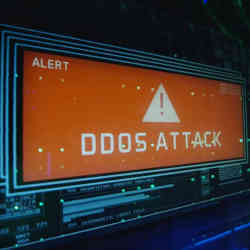 Warning of a DDoS attack.