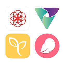 Logos of some popular fertility tracking apps. 