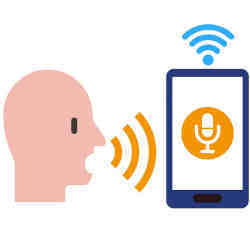 Artist's representation of voice recognition.