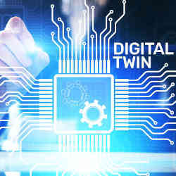 A representation of digital twin technology.