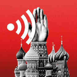 Illustration of the Kremlin intercepting Wi-Fi signals. 