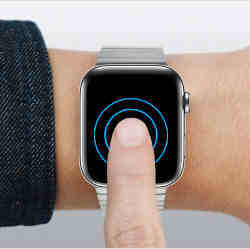 Touches like this will no longer be required to control Apple Watches.