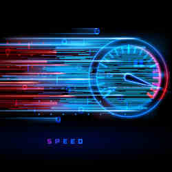 Artist's impression of a speed-up for the Internet.