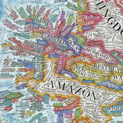 A portion of Europe from Martin Vargic's Map of the Internet.