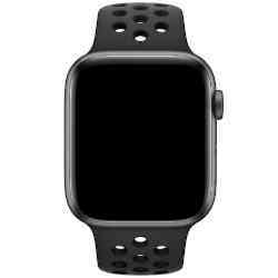 An Apple Watch displaying the "Black Screen of Death."