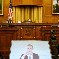 Mark Zuckerberg testifying before the House Judiciary Subcommittee on Antitrust, Commercial and Administrative Law last year.