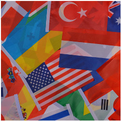 world flags, illustration