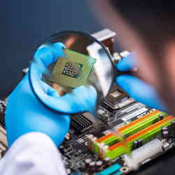 Examining a chip to determine whether it is counterfeit.