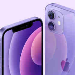 A purple Apple iPhone 12.