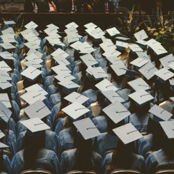 graduates at graduation ceremony