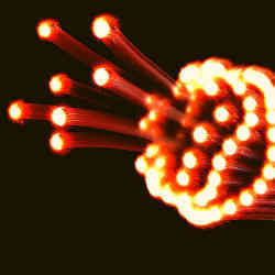 Optical fibers.