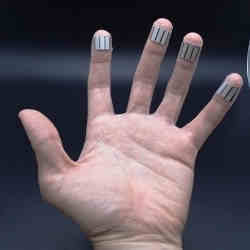 Fingertip sensors.