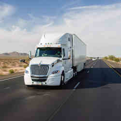 A self-driving truck.