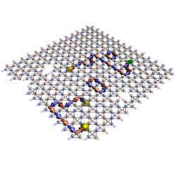 Emergent magnetic monopoles traverse a lattice of qubits in a superconducting quantum annealer.