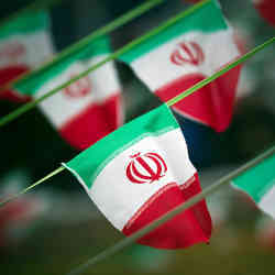 Iranian flags. 