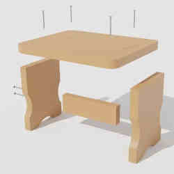 The algorithm rendered this model of assembled furniture.