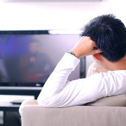 teen watching TV