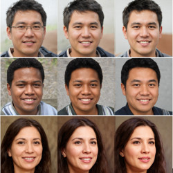 generated faces used to test Twitter's image cropping algorithm