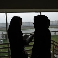 Students from the American University of Afghanistan in Kabul in 2017