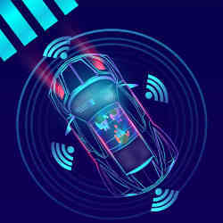 Sensor activities of a self-driving car. 