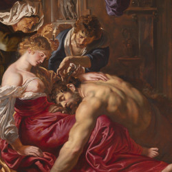 detail of the National Gallery's 'Samson and Delilah' 